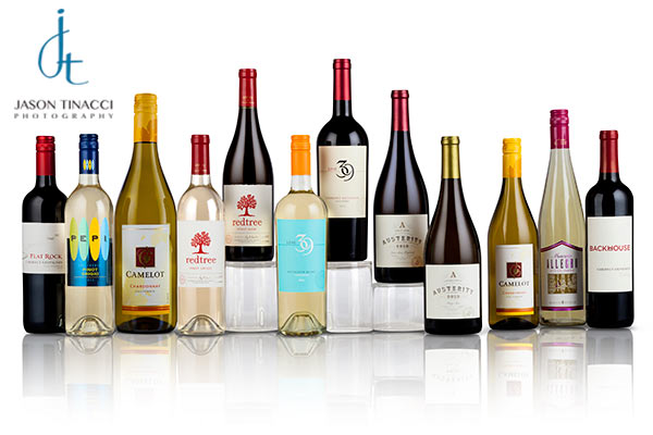 Wine portfolio bottle shots by Jason Tinacci